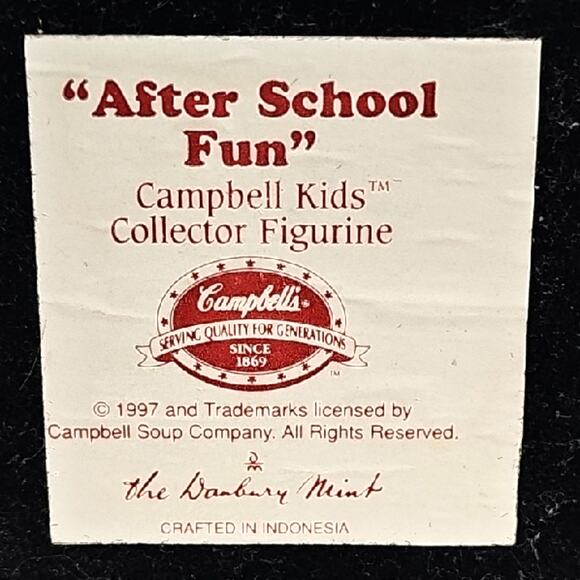 Vintage Campbells Kids Collector Figurines "After School Fun" Jumping Rope Girl - Picture 7 of 7
